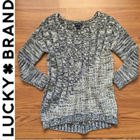 Lucky Brand Wool Cable Knit Sweater - Picture 2 of 8